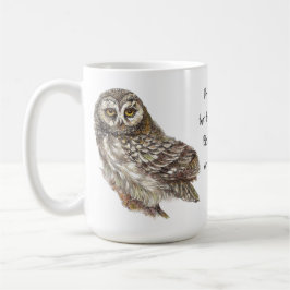 Zie The Lord is Good Waterverf Owl Psalm 34:8 Koffiemok