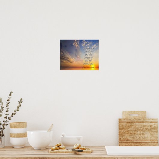 Zie The Sunshine - Walt Whitman quote - print (Keuken)