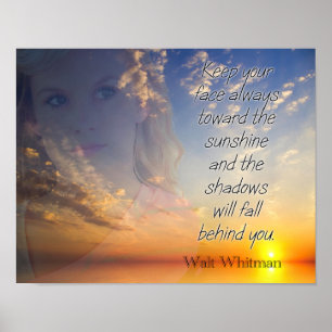 Zie The Sunshine - Walt Whitman quote - print