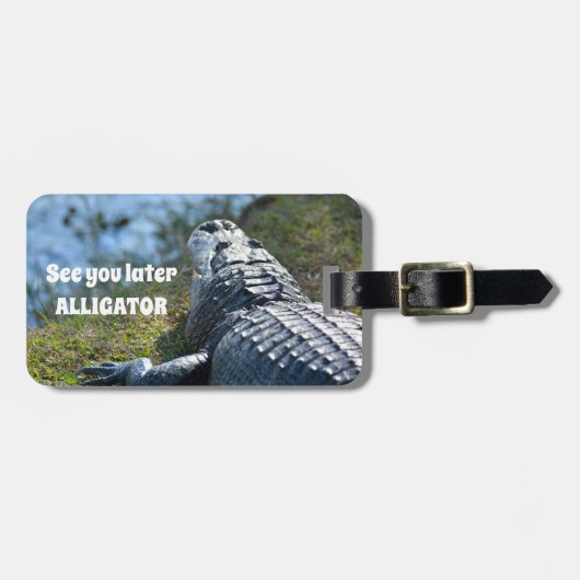 Zie U Later fotografisch alligator Bagagelabel (Voorkant horizontaal)