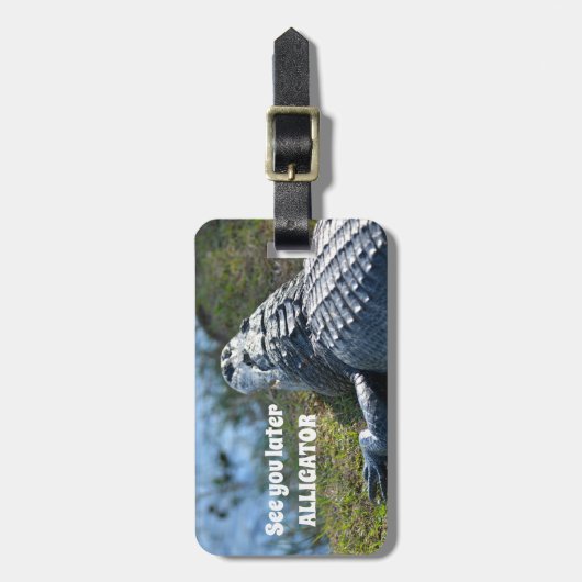 Zie U Later fotografisch alligator Bagagelabel (Voorkant verticaal)