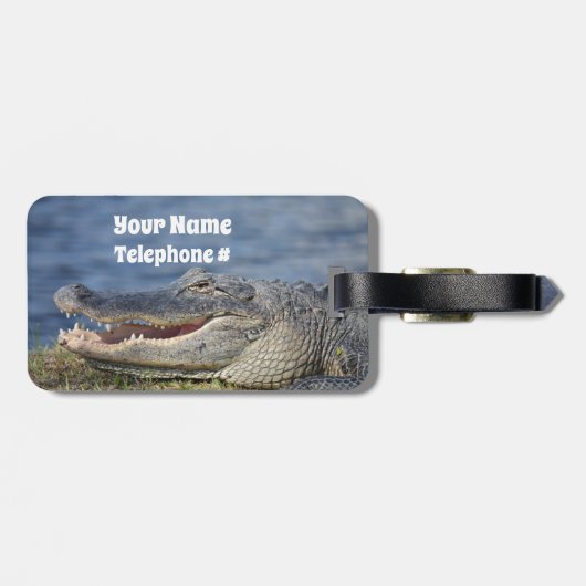 Zie U Later fotografisch alligator Bagagelabel (Achterkant horizontaal)