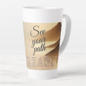 Zie uw pleister goed latte mok (Rechterhoek)