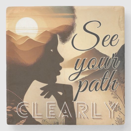 Zie uw pleister goed stenen onderzetter (Voorkant)