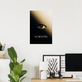 Zie verder dan minimalistische oogmuurkunst poster