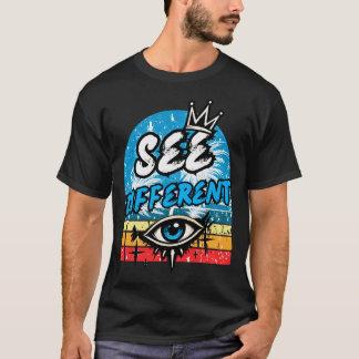 Zie Verschillende Retro Grafische T-Shirt