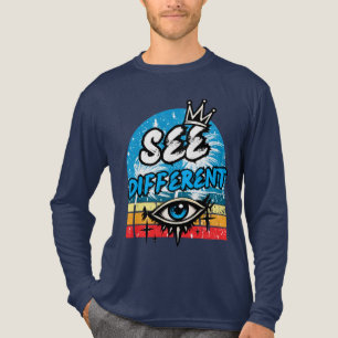 Zie Verschillende Retro T-shirt Met Lange Mouwen
