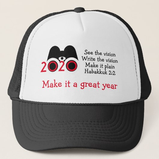 ZIE VISION 2020 Binocles Gepersonaliseerd Trucker Pet (Voorkant)
