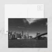 zie voor 2 producten Panoramic Black White Brookly Briefkaart (Voorkant / Achterkant)