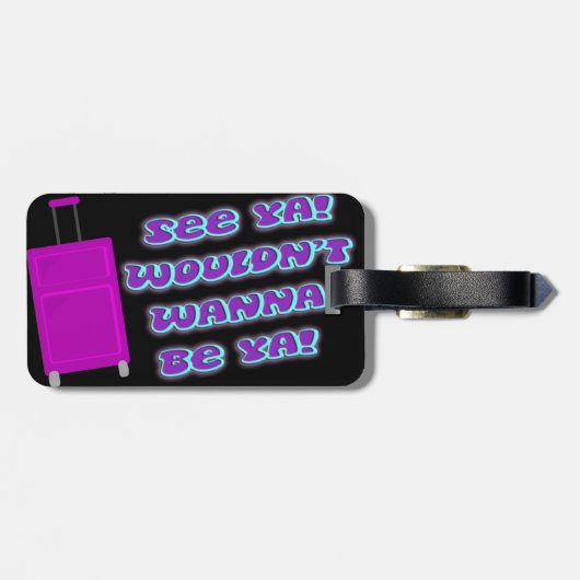 Zie Ya Cheeky Nostalgia Novelty Fun Bagagelabel (Achterkant horizontaal)