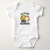 Zie Ya Later Excavator Baby Boy Bodysuit (Voorkant)