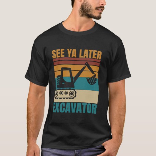 Zie Ya Later graafmachine grappige voertuigen oper T-shirt (Voorkant)