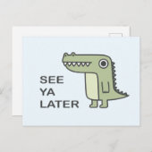 Zie Ya Latere Alligator Briefkaart (Voorkant / Achterkant)