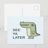 Zie Ya Latere Alligator Briefkaart (Voorkant / Achterkant)