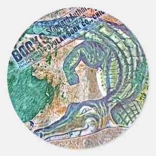 Zie Ya Latere gator, na Awhile Gemengde Media Ronde Sticker