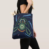 Zie Zee Turtle Modern Abstract Art Canvas tas (Dichtbij)