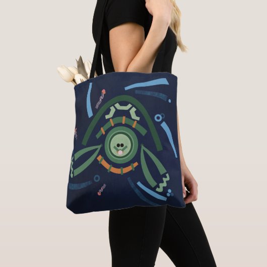Zie Zee Turtle Modern Abstract Art Canvas tas (Dichtbij)