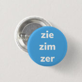 Zie/Zim/Zer Pronouns Pin, Button (Voorkant /achterkant)