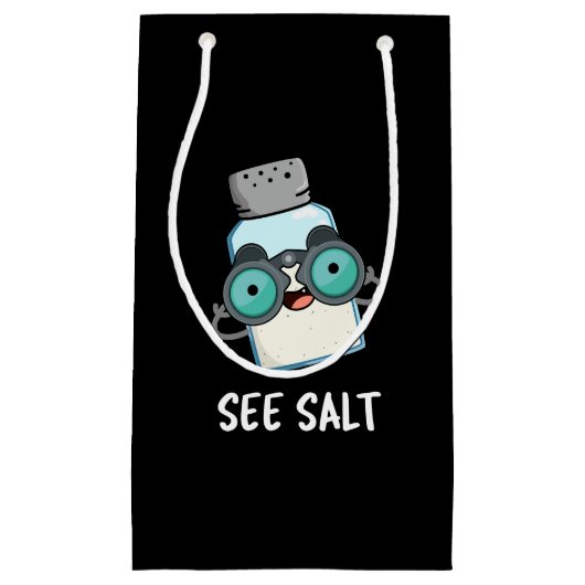 Zie Zout Funny Zee Salt Pun Dark BG Klein Cadeauzakje (Voorkant)