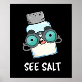 Zie Zout Funny Zee Salt Pun Dark BG Poster (Voorkant)
