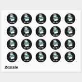 Zie Zout Funny Zee Salt Pun Dark BG Ronde Sticker (Vel)