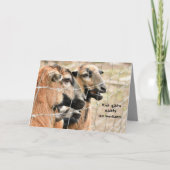 Ziegen die meckern mit Text in Brauntönen Kaart (Voorkant)