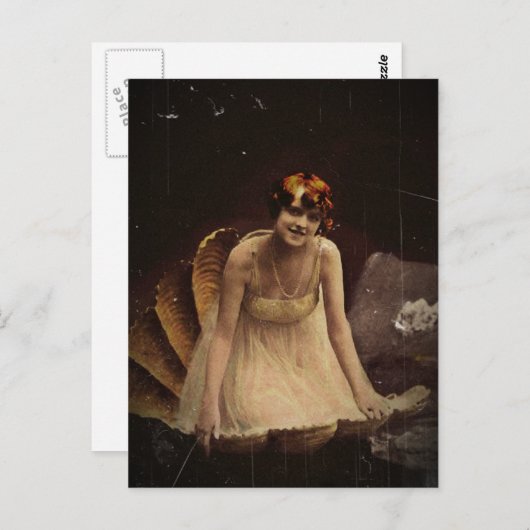 Ziegfeld Actress in een Seashell Briefkaart (Voorkant / Achterkant)