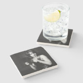 Ziegfeld Follies Girl Stenen Onderzetter (Zijkant)