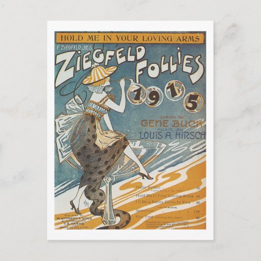 Ziegfled Follies 1915 hou me vast in je liefhebben Briefkaart (Voorkant)