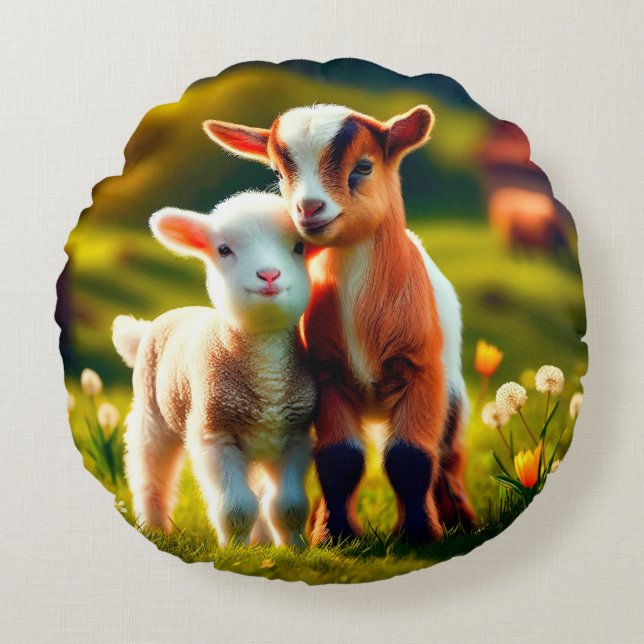 zieglein rond kussen (Voorkant)