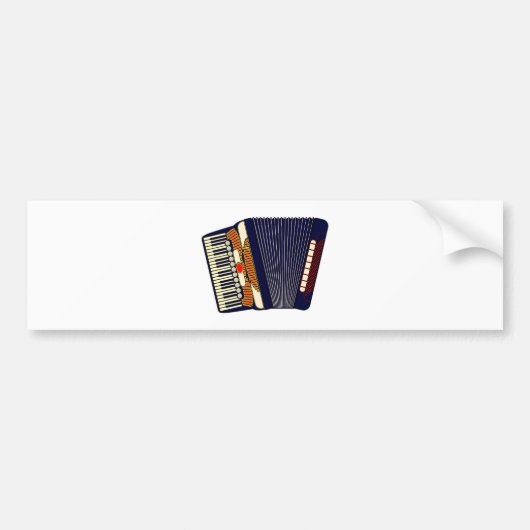 Ziehharmonika Akkordeon accordion Bumpersticker (Voorkant)