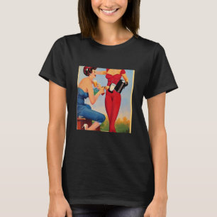 Ziehier 1970 Stijl Kunst voor Koffiedrager T-shirt