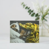 Ziek als een hond Word snel gezond  toverlantaarn Briefkaart (Staand voorkant)