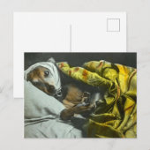 Ziek als een hond Word snel gezond  toverlantaarn Briefkaart (Voorkant / Achterkant)