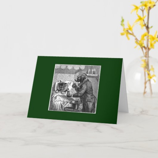 Ziek als hond? Beterschap! Kaart (Gele Bloem)