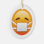 Ziek - Emoji Keramisch Ornament (Rechts)