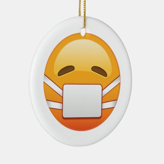 Ziek - Emoji Keramisch Ornament (Rechts)
