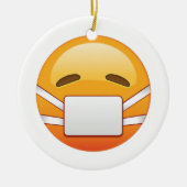 Ziek - Emoji Keramisch Ornament (Voorkant)