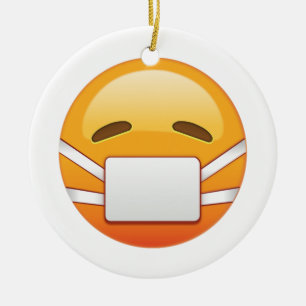 Ziek - Emoji Keramisch Ornament
