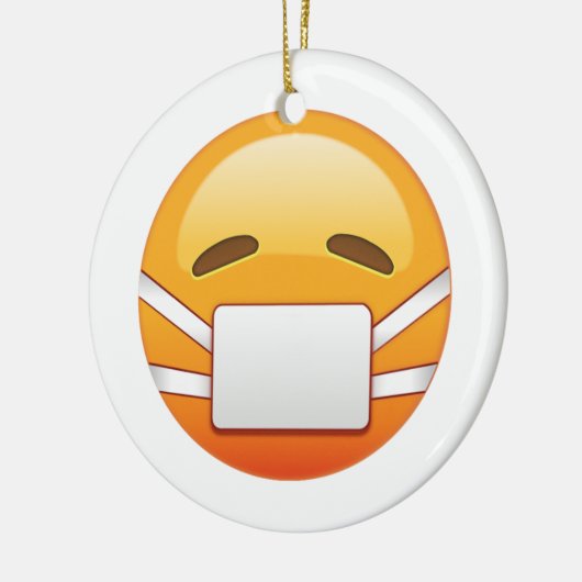 Ziek - Emoji Keramisch Ornament (Links)