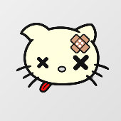Ziek Kat Raamsticker (Vel)