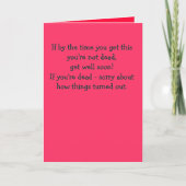 Ziek of dood kaart (Voorkant)