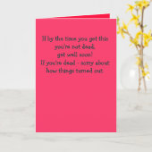 Ziek of dood kaart (Gele Bloem)