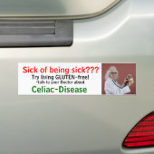 Ziek om ziek te zijn??.. bumpersticker (Op auto)