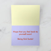 Ziek zijn is klote kaart (Binnen)