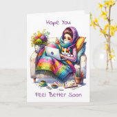 Ziek zijn is klote! Voel je snel beter! Kaart (Gele Bloem)