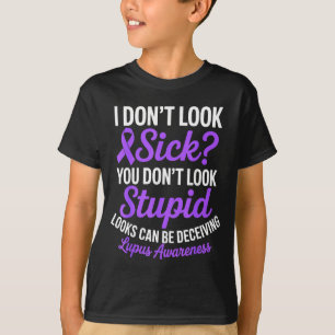Ziek zijn lijkt niet grappig lupus bewustzijn lint t-shirt