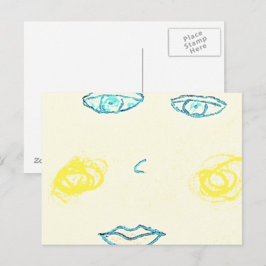 zieke briefkaart (Voorkant / Achterkant)