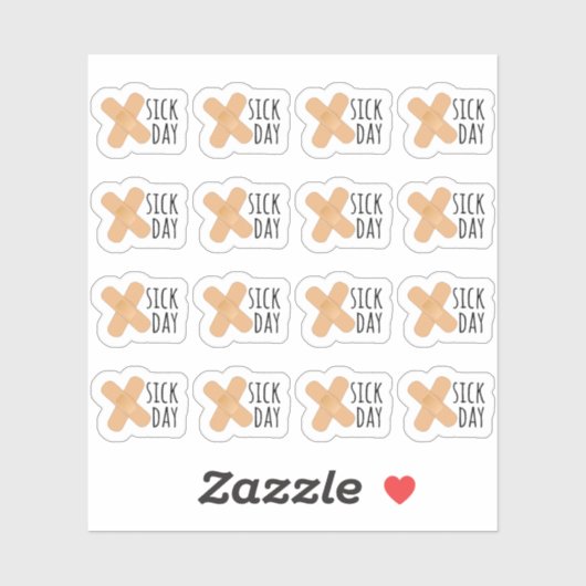 Zieke dag Medipatches Dag van de Herinnering Bujo  Sticker (Vel)