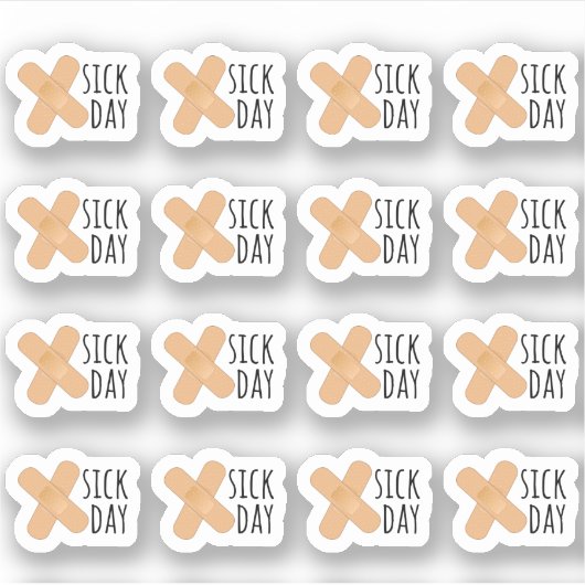 Zieke dag Medipatches Dag van de Herinnering Bujo  Sticker (Voorkant)